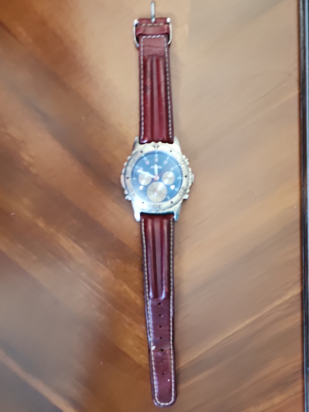 Men's Fossil Brown Leather Strap Chronograph Watch